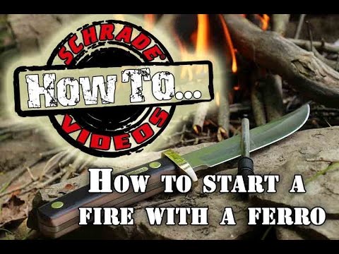 Survival Fire Building - How to Start a Fire with a Ferro / Firesteel Rod - without Matches.