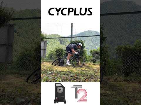 電源不要で大自然の中ウォームアップできるスマートトレーナー #CYCPLUS #T2 #ロードバイク #スマートトレーナー #trek #madone #shorts