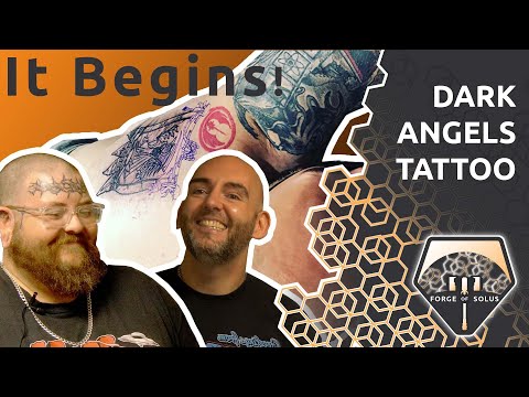 I got a Dark Angels space marine tattoo | Warhammer Miniature Painting Wargaming