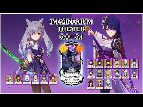 Imaginarium Theater 5.0-5.1 Visionary Mode Act 1 - Act 10 Full Stars | Genshin Impact