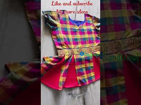 Panel short kurti/Using leftover fabric/Panel kurti