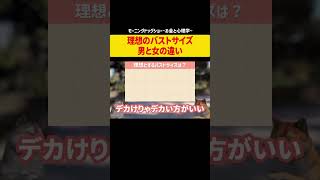 理想のバストサイズが違うのは、男性の認識の違いが大きいのかもしれない。