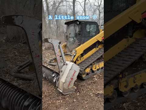 Rain snow or shine we grind #shortsvideo #skidsteer