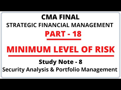 Minimum level of Risk | Correlation and Diversification | Portfolio Management | SFM | CMA Final |