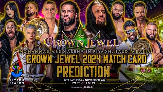 WWE Crown Jewel 2024 - Match Card Prediction | Wrestle Freakin