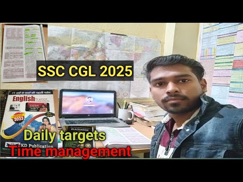 SSC CGL TARGET 2025 ! A part of ssc aspirants! time management! ssc exam preparation! daily study