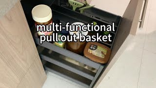 WELLMAX kitchen storage basket pull out drawer basket multipurpose spice rack #kitchenbaskets