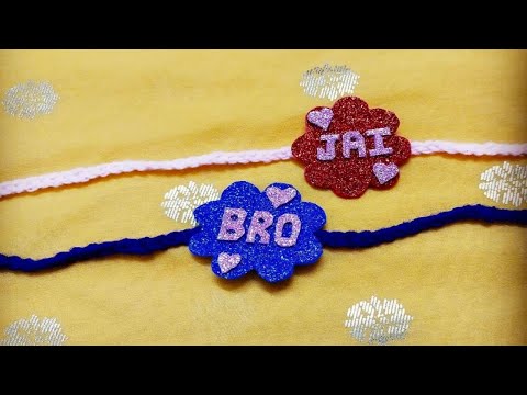 simple Rakhi/Rakhi making with glitter paper