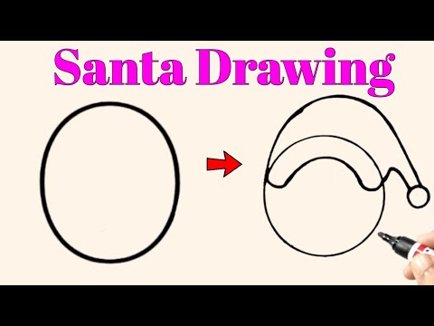 How To Draw Santa Claus Easy Step By Step | Easy Santa Claus Drawing From Number O Step By Step