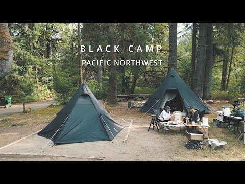 Black Camp | DOD One Pole Tent | Cinematic Camping Video