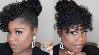 $5 BRAIDLESS CROCHET Ponytail with Bangs | Jamaican Bounce Hair