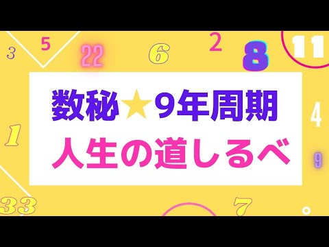 ▶数秘▶9年周期★人生のサイクルをチェック♪今年はどんな年？