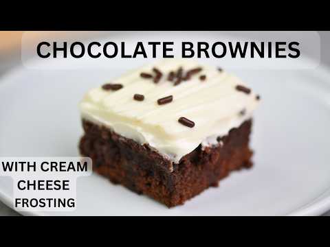 Chocolate Brownies with Cream Cheese Frosting