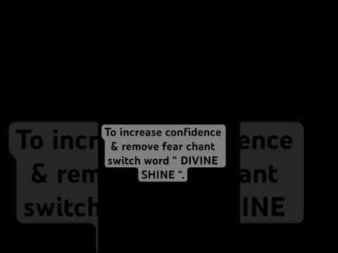 Remedy to increase confidence.    #remedy #switchwords #confidence #fear