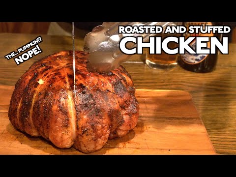 The.. pumpkin!? Nope, it's a "Roasted and stuffed chicken"!