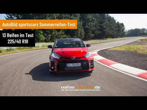 AutoBild sportscars Sommerreifen-Test in der Dimension 225/40 R18