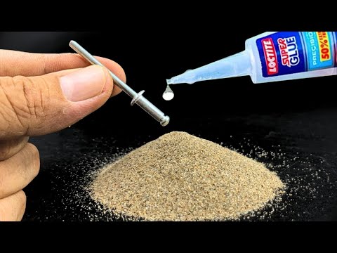 Only 2% of people in the world know this secret mix sand and super glue. Genius idea