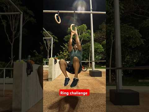 Ring challenge  - Core strength #shorts #corestrength #calisthenics #gymrings #ytshorts