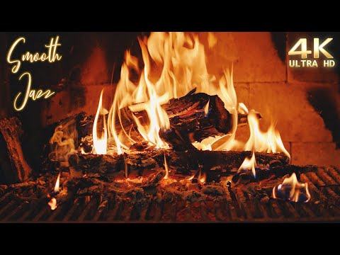 Christmas Fireplace with Relaxing Christmas Jazz Instrumental Music 🔥 Warm Christmas Ambience