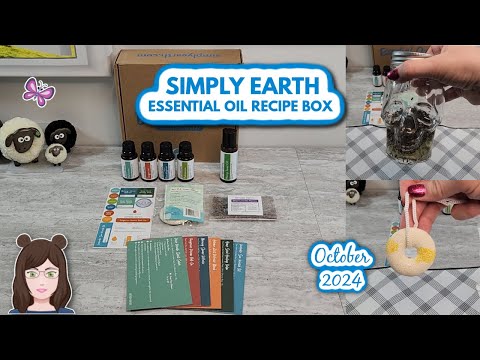 SIMPLY EARTH Essential Oils Recipe Box!  Everyday Essentials!  October 2024