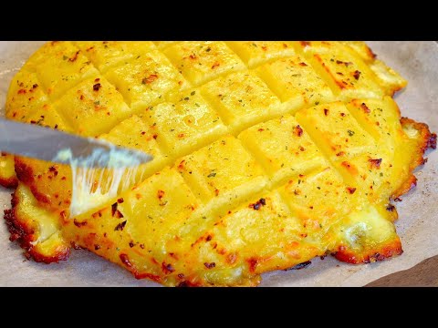 No flour! Potato Garlic Butter Cheese Bread! Super Delicious! Try it😄