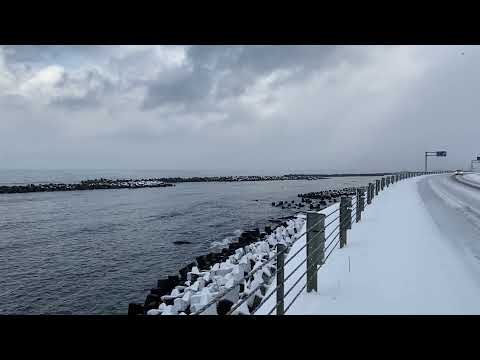 Esashi 2022 New Year  blizzard in Winter , Hokkaido