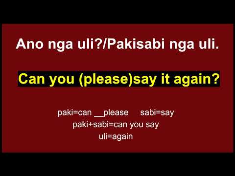 PANG ARAW-ARAW NA MGA TANONG/ 30 MINUTE TAGALOG ENGLISH QUESTIONS FOR FILIPINO LEARNERS