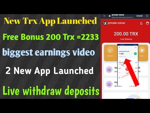 New Trx App Launched Unlimited earnings 2233 rupees free earnings in tamil