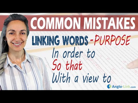 In order to, With a view to, So that | Linking Words of Purpose | English Lesson | C1-Advanced