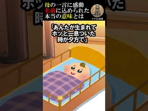 【2ch感動スレ】母の想いが詰まった名前に感動‼夕方に生まれた私の物語 #2ch #感動する話 #出産