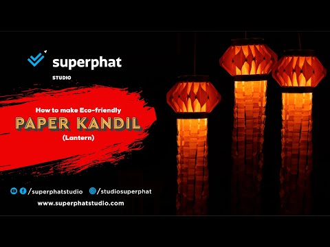 How to make Paper Kandil | Eco Friendly | Diwali Lantern | Superphat Studio