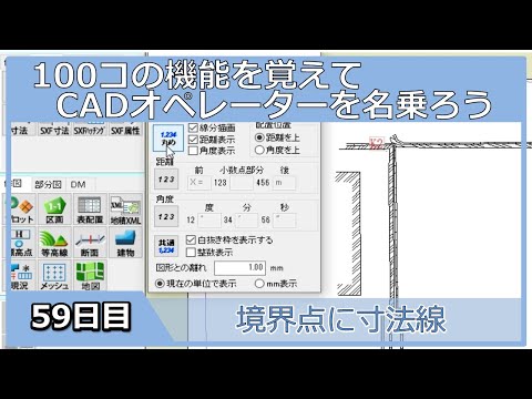 【ＣＡＤオペレーターを名乗りたい】境界に寸法線【１００日チャレンジ】