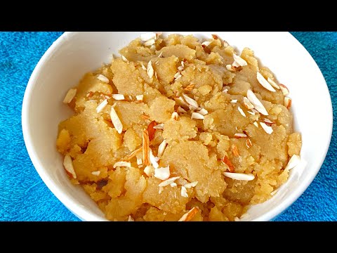 Wheat Halwa recipe using jaggery, Godi halwa, Atta halwa, Only 3 ingredients Healthy Wheat halwa,