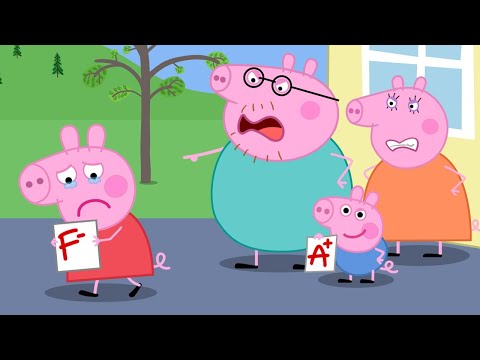 Angry Daddy Pig Punished Peppa for Bad Grades?? | Peppa Pig Funny Animation