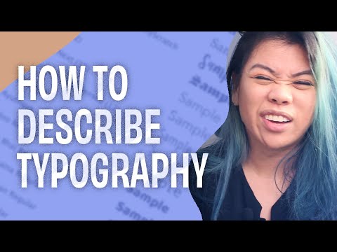 5 ways to describe typography