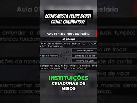 Entenda as Funções e Características da Moeda #economia #economista #felipeborti #canalgrundrisse