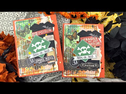 Mixed Media Halloween Cards | AmyR Halloween 2023 Card Series #21