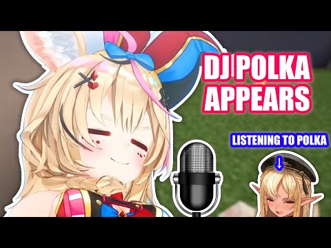 Dj Polka Starts Radio Broadcast, Flare Mutes her Mic and Listen to Dj Polka 【Hololive English Sub】