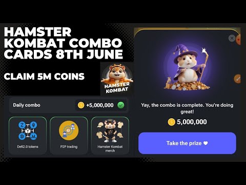 Hamster Kombat Daily Combo Cards For Today June 8th | Claim 5M Coins