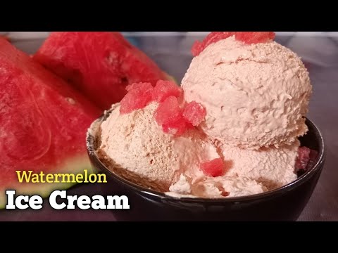 Watermelon Ice Cream Recipe || 3 Ingredients Watermelon Ice Cream