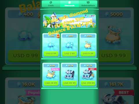 how to buy yalla ludo diamonds by Sim Balance & ATM Card | yalla ludo diamond purchase | shortvideo