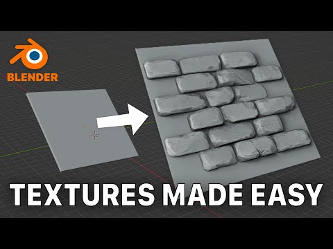 Sculpting Textures in Blender using Stencils - EASY (brick textures and more)