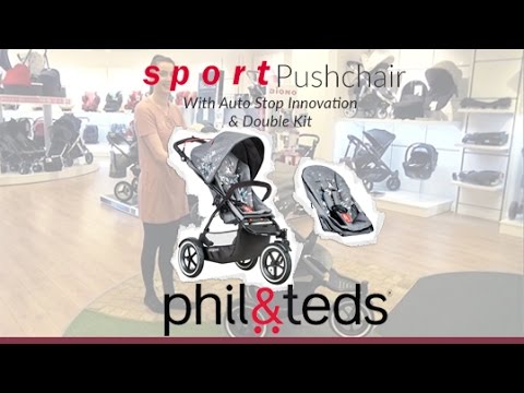 Phil & Teds Sport Pushchair with Auto Stop And Double Kit! - Direct2Mum