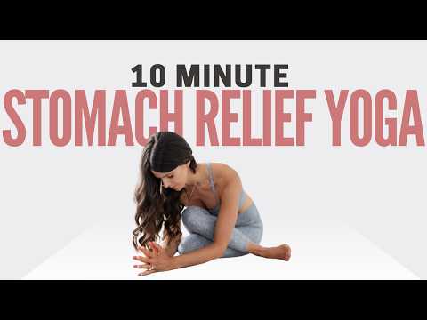 10 Minute Yoga to Ease Digestion, Bloating and Tummy Pain • Yoga Happy • Hannah Barrett Yoga