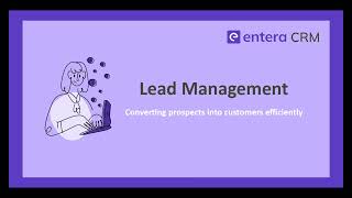 ENTERA CRM: Lead Management