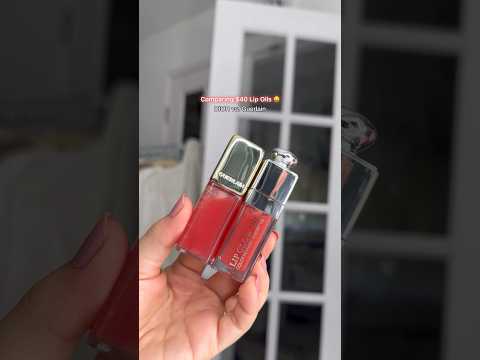 Comparing the #Dior Lip Oil to New #Guerlain Lip Oil #comparison #luxury #swatches #lipoil #shorts