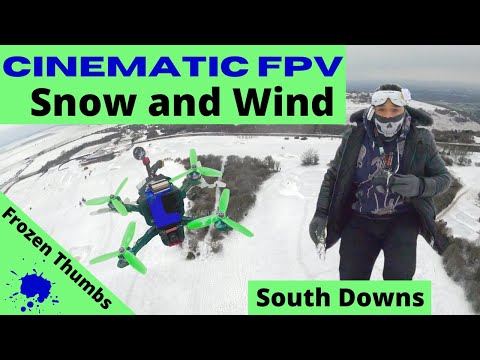 Cinematic FPV: Beautiful Snow Covered Sussex South Downs 2021 (Storm Darcy)