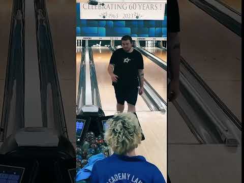 Josh Daley with a lucky strike #candlepin  #bowling