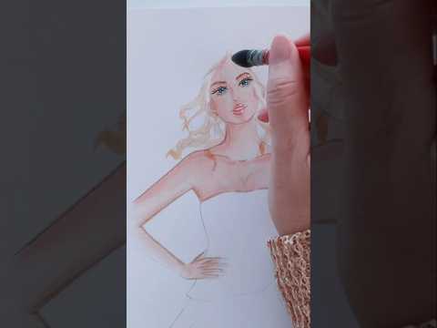 How to paint sexy hair #fashionillustrationtutorial