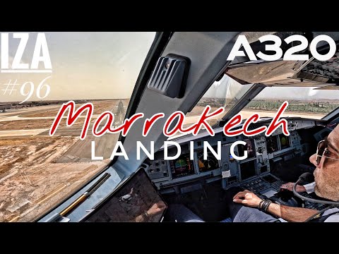 A321 RAK 🇲🇦 Marrakech | LANDING 28 | 4K Cockpit View | ATC & Crew Communications [RE UPLOAD]